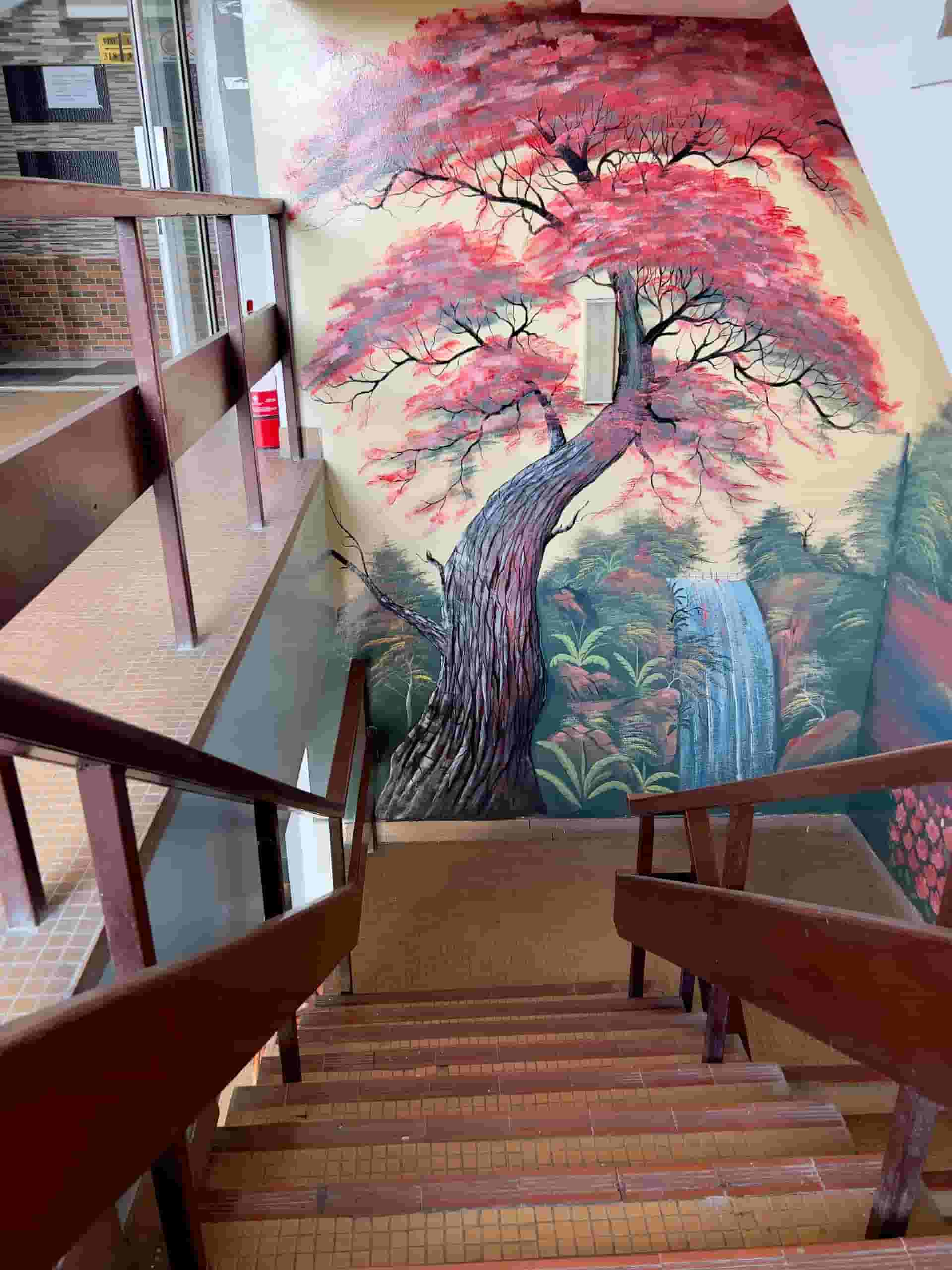 staircase mural